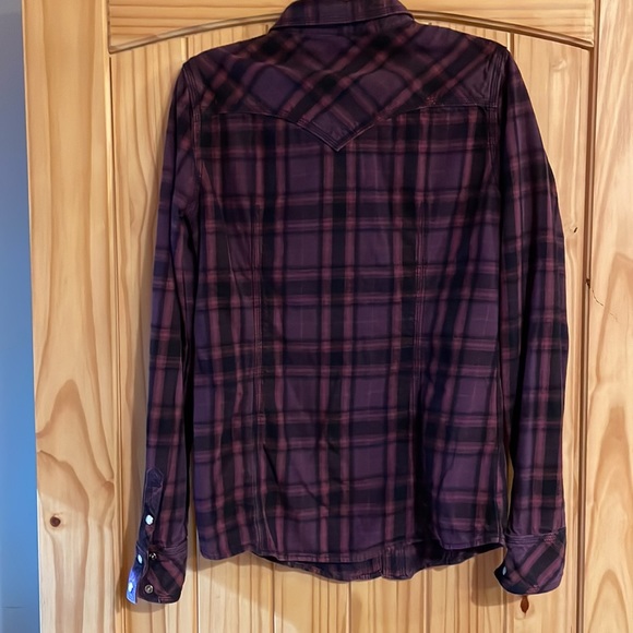 Purple and Black True Religion flannel western shirt - Picture 2 of 7